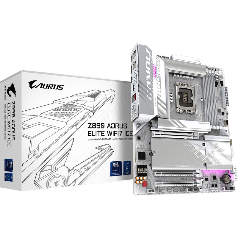 Afbeelding laden in galerijviewer, Gigabyte z890 aorus elite wifi7 ice socket 1851 moederbord (raid, 2.5gb-lan, wi-fi 7, bt, sound, atx)