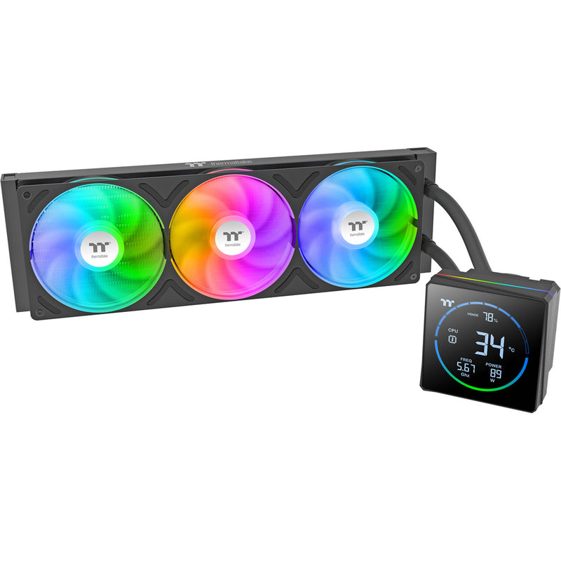 Afbeelding laden in galerijviewer, Thermaltake th360-s v3 argb sync aio liquid cooler waterkoeling (zwart)