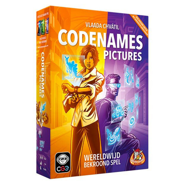 Afbeelding laden in galerijviewer, White goblin games wgg codenames pictures kaartspel (nederlands, 2 - 8 spelers, 15 minuten, vanaf 10 jaar)