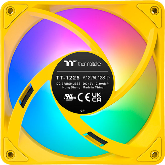 Afbeelding laden in galerijviewer, Thermaltake ct120 ex argb sync pc cooling fan bumblebee (3-fan pack) case fans (geel, 3 stuks, 120 x 120 x 25 mm, pwm)