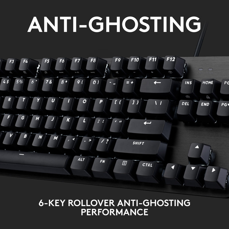 Afbeelding laden in galerijviewer, Logitech g413 tkl se mechanisch gaming toetsenbord (zwart, us-international lay-out (qwerty), gl tactile, 80% (tkl))