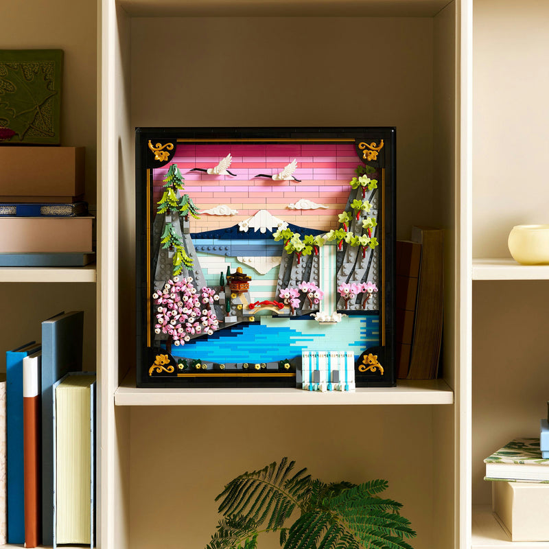 Afbeelding laden in galerijviewer, Lego ® art landschap met japanse kersenbloesems wanddecoratie - 31218