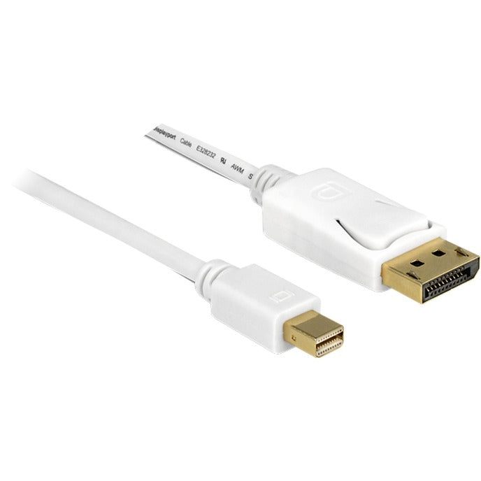 Afbeelding laden in galerijviewer, Delock mini-displayport naar displayport kabel (wit, 1 meter)