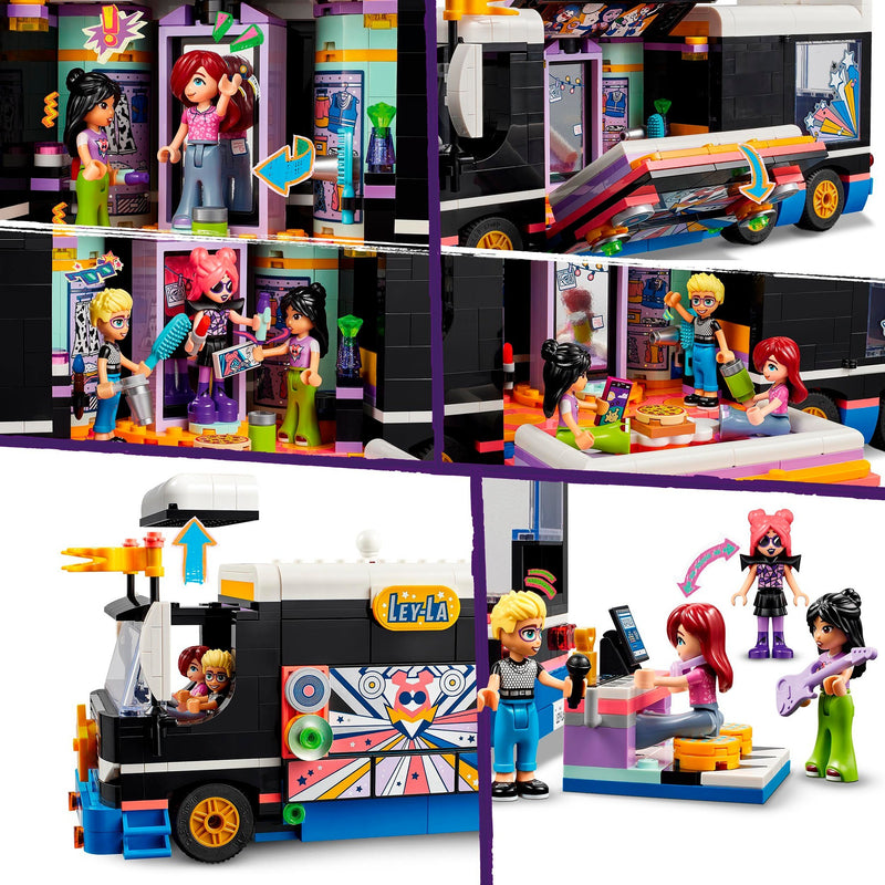 Afbeelding laden in galerijviewer, Lego friends - toerbus van popster constructiespeelgoed (42619)