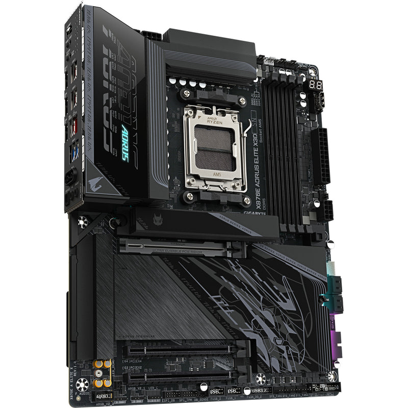 Afbeelding laden in galerijviewer, Gigabyte x870e aorus elite x3d socket am5 moederbord (zwart, raid, 5gb-lan, wi-fi 7, bt, sound, atx)