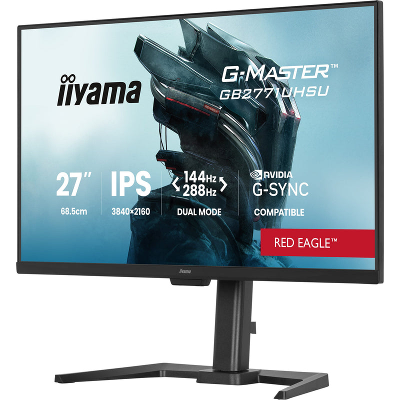 Afbeelding laden in galerijviewer, Iiyama g-master red eagle gb2771uhsu-b1 27 4k uhd gaming monitor (zwart (mat), 2x hdmi, displayport, 2x usb-a, 2x usb-c, 144 hz 288 hz)