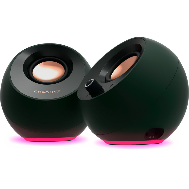 Afbeelding laden in galerijviewer, Creative pebble pro pc-luidspreker (zwart, aux, usb-a, usb-c, bluetooth 5.3, rgb)