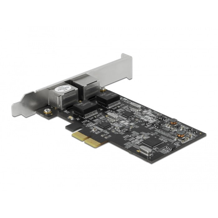 Afbeelding laden in galerijviewer, Delock pci express x2 card naar 2x rj45 2,5 gigabit lan rtl8125 netwerkadapter