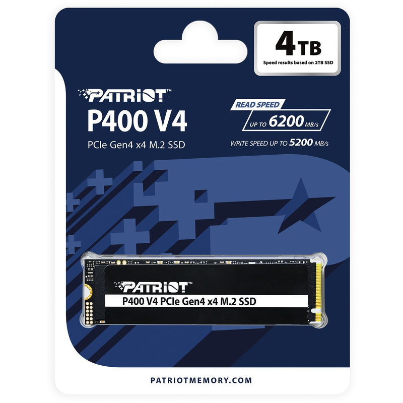 Afbeelding laden in galerijviewer, Patriot p400 v4 4 tb ssd (p400vp4tbm28h, pcie 4.0 x4, nvme 2.0, m.2 2280)