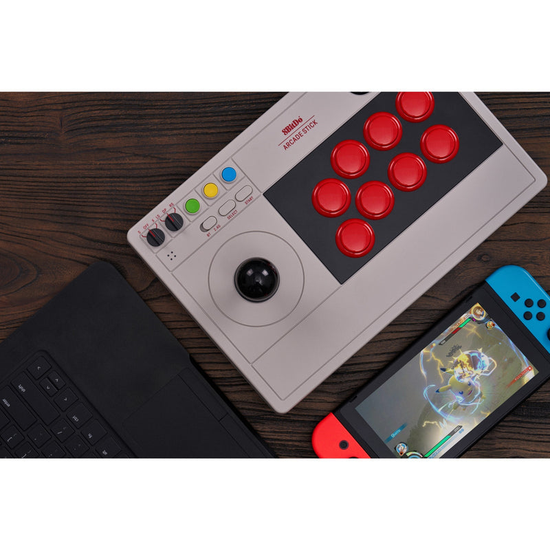 Afbeelding laden in galerijviewer, 8bitdo arcade stick joystick (grijs, switch 1, switch 2, pc, bluetooth 2.4g usb-c)