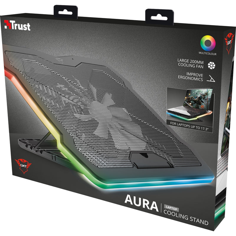 Afbeelding laden in galerijviewer, Trust gxt 1126 aura laptopkoeler (zwart, rgb)