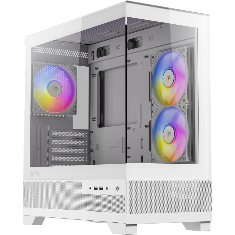Afbeelding laden in galerijviewer, Antec cx500m argb mini tower behuizing (wit | 2x usb-a | 1x usb-c | tempered glass)