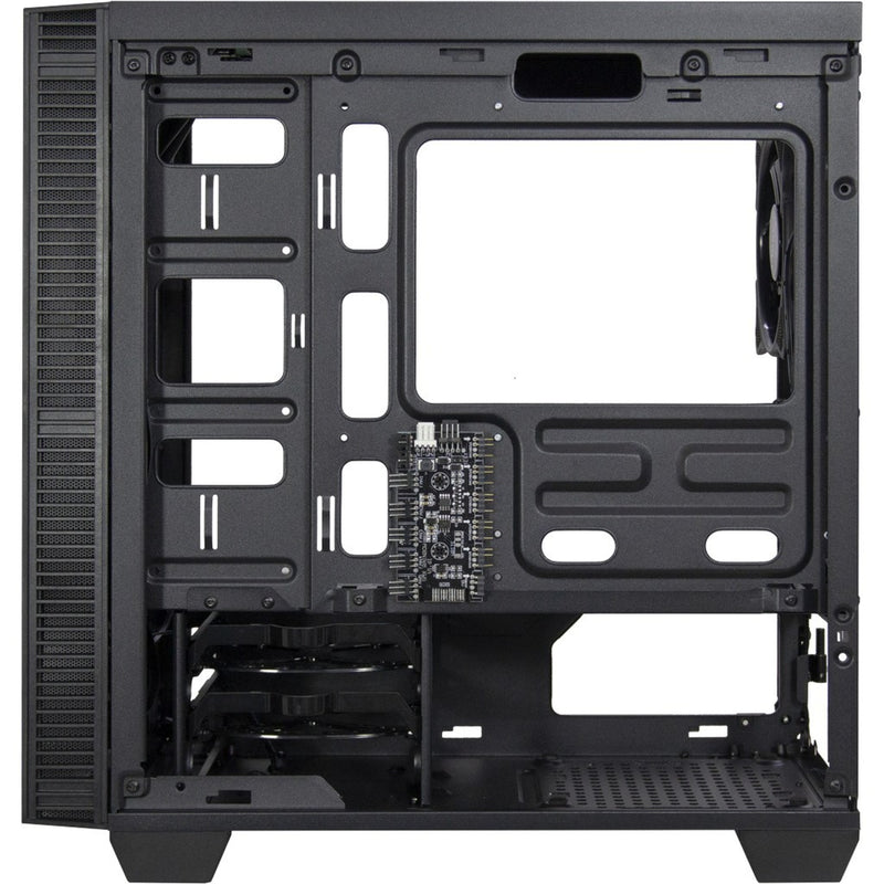 Afbeelding laden in galerijviewer, Inter-tech x-608 infinity micro midi tower behuizing (zwart | 1x usb-a | 1x usb-c | rgb | window)