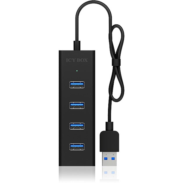 Afbeelding laden in galerijviewer, Icy box ib-hub1409-u3 4-port usb-hub (zwart)