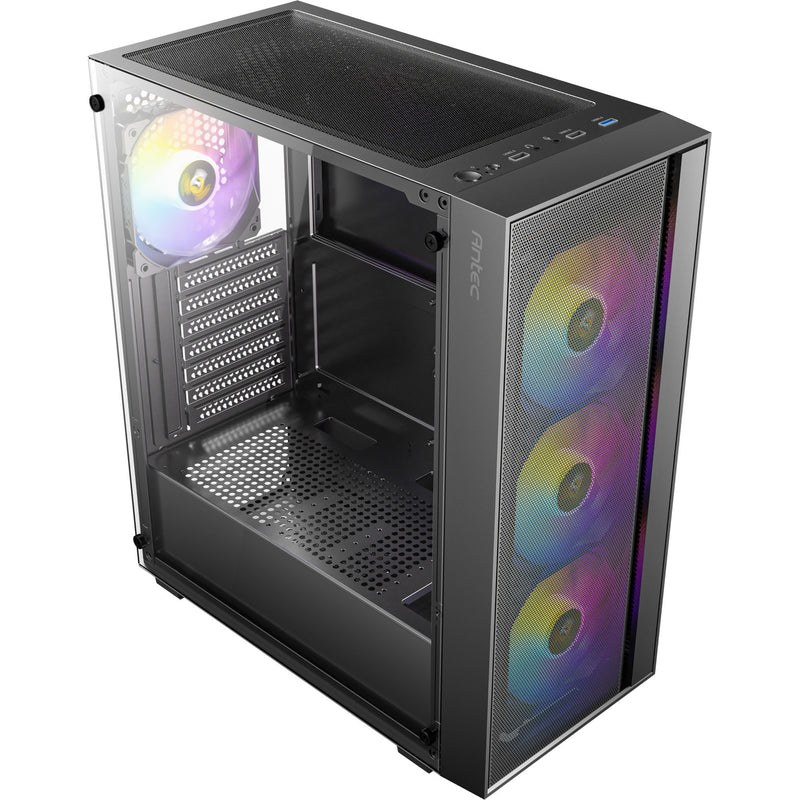 Afbeelding laden in galerijviewer, Antec ax65 argb midi tower behuizing (zwart | 3x usb-a | tempered glass)