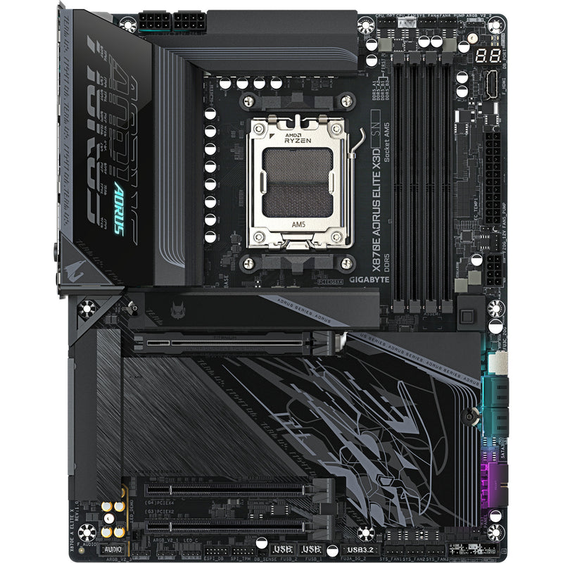 Afbeelding laden in galerijviewer, Gigabyte x870e aorus elite x3d socket am5 moederbord (zwart, raid, 5gb-lan, wi-fi 7, bt, sound, atx)