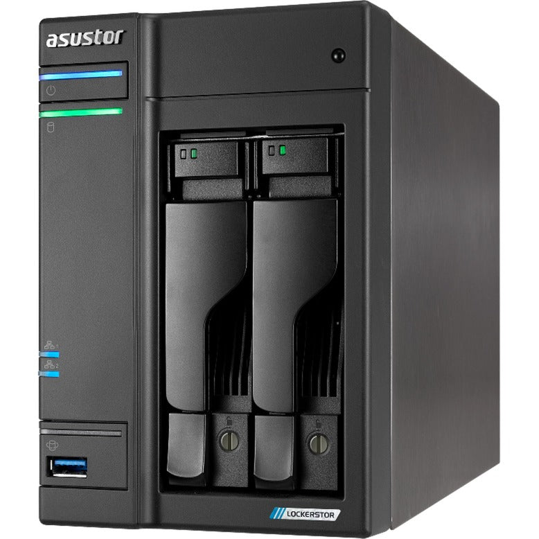 Afbeelding laden in galerijviewer, Asustor lockerstor 2 as6702t nas (zwart, 2x lan, hdmi, usb)