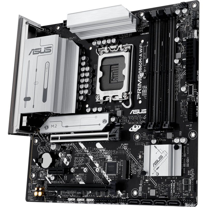 Afbeelding laden in galerijviewer, Asus prime b860m-a wifi socket 1851 moederbord (raid, 2.5 gb-lan, wi-fi 6e, bt, sound, µatx)
