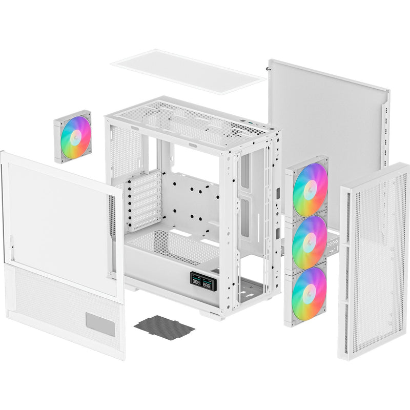 Afbeelding laden in galerijviewer, Deepcool ch560 digital midi tower behuizing (wit | 1x usb-a | 1x usb-c | rgb | tempered glass)
