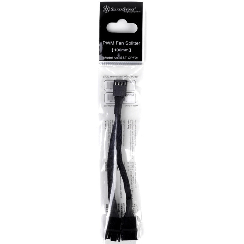 Afbeelding laden in galerijviewer, Silverstone sst-cpf01 splitterkabel (zwart, 10 centimeter)