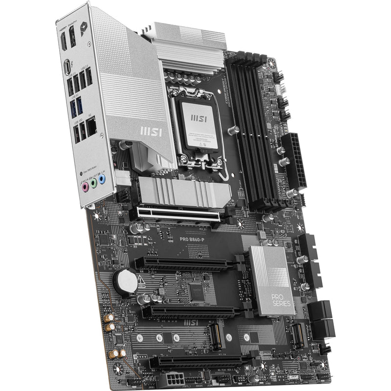 Afbeelding laden in galerijviewer, Msi pro b860-p socket 1851 moederbord (zilver, raid, 5gb-lan, sound, atx)
