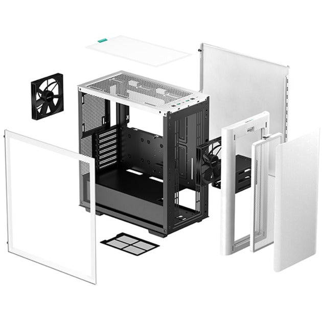 Afbeelding laden in galerijviewer, Deepcool ck500 midi tower behuizing (wit | 2x usb-a | 1x usb-c | tempered glass)