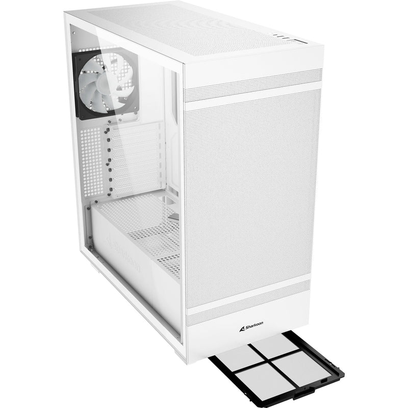 Afbeelding laden in galerijviewer, Sharkoon rebel c50 white rgb midi tower behuizing (wit | 2x usb-a | 1x usb-c | rgb | tempered glass)