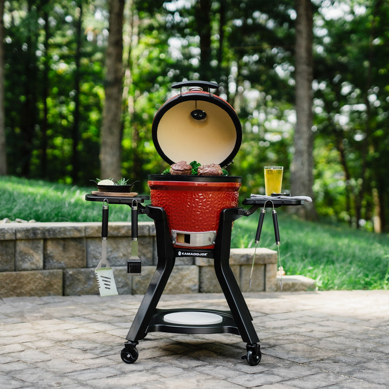 Afbeelding laden in galerijviewer, Kamado joe joe jr®-kar met zijtafels barbecuewagen (zwart)