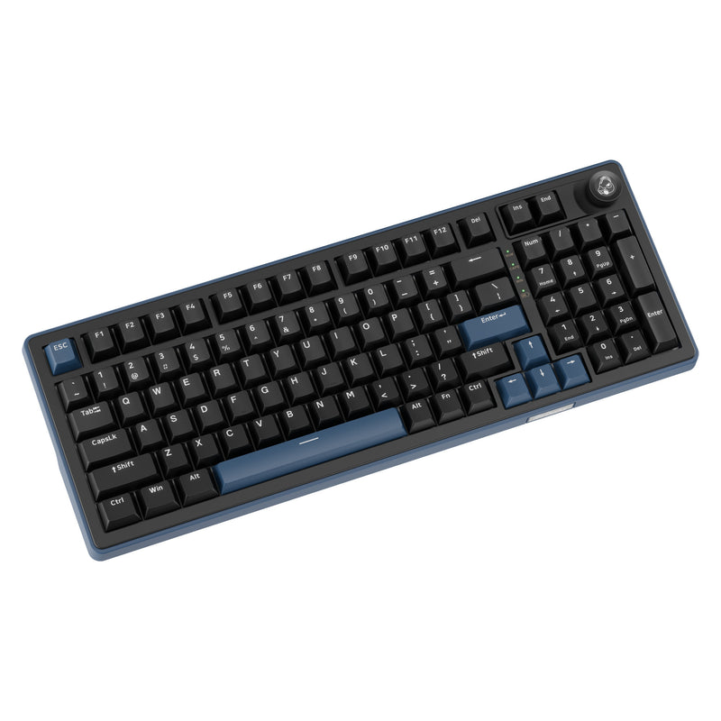Afbeelding laden in galerijviewer, Ducky ok-m-98 rgb mechanisch toetsenbord (zwart, us lay-out (qwerty), ktt linear, 96%, rgb, hot-swap, pbt, 2.4 ghz | bluetooth | usb-c)