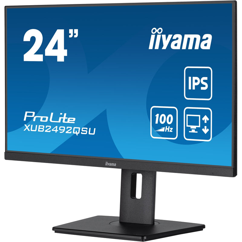 Afbeelding laden in galerijviewer, Iiyama prolite xub2492qsu-b1 23.8 monitor (zwart (mat), hdmi, displayport, 3x usb-a, usb-c)