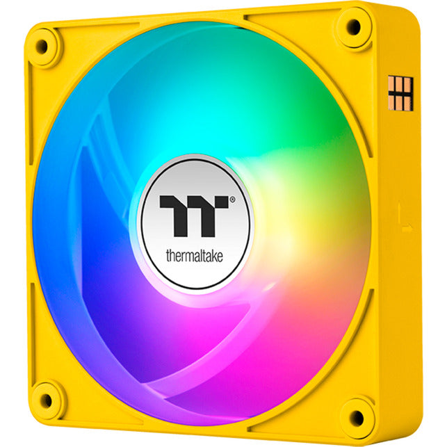 Afbeelding laden in galerijviewer, Thermaltake ct120 ex argb sync pc cooling fan bumblebee (3-fan pack) case fans (geel, 3 stuks, 120 x 120 x 25 mm, pwm)