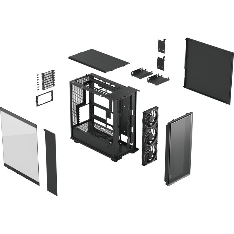 Afbeelding laden in galerijviewer, Fractal design epoch xl tg rgb midi tower behuizing (zwart | 2x usb-a | 1x usb-c | rgb | tempered glass)