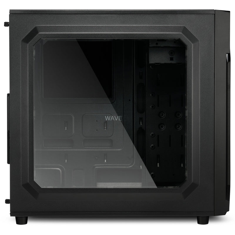 Afbeelding laden in galerijviewer, Sharkoon vg6-w rgb midi tower behuizing (zwart | 4x usb-a | rgb | window)