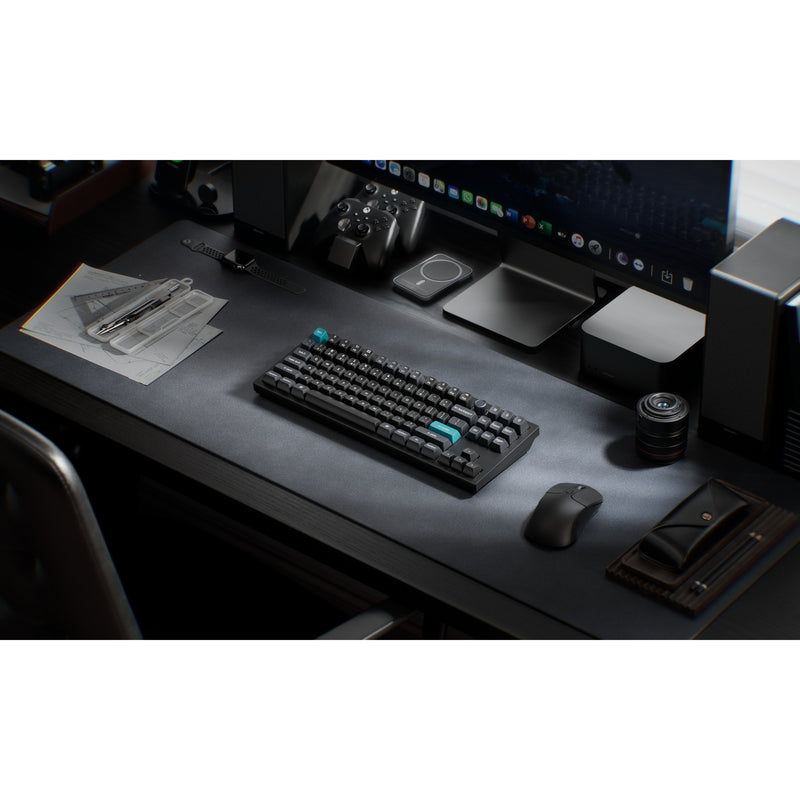 Afbeelding laden in galerijviewer, Keychron q3 ultra-m3 8k wireless custom mechanical keyboard (zwart, us lay-out (qwerty), silk pom brown, 80% (tkl), rgb, hot swap, 8k, 2.4 ghz | bluetooth 5.2 | usb-c)