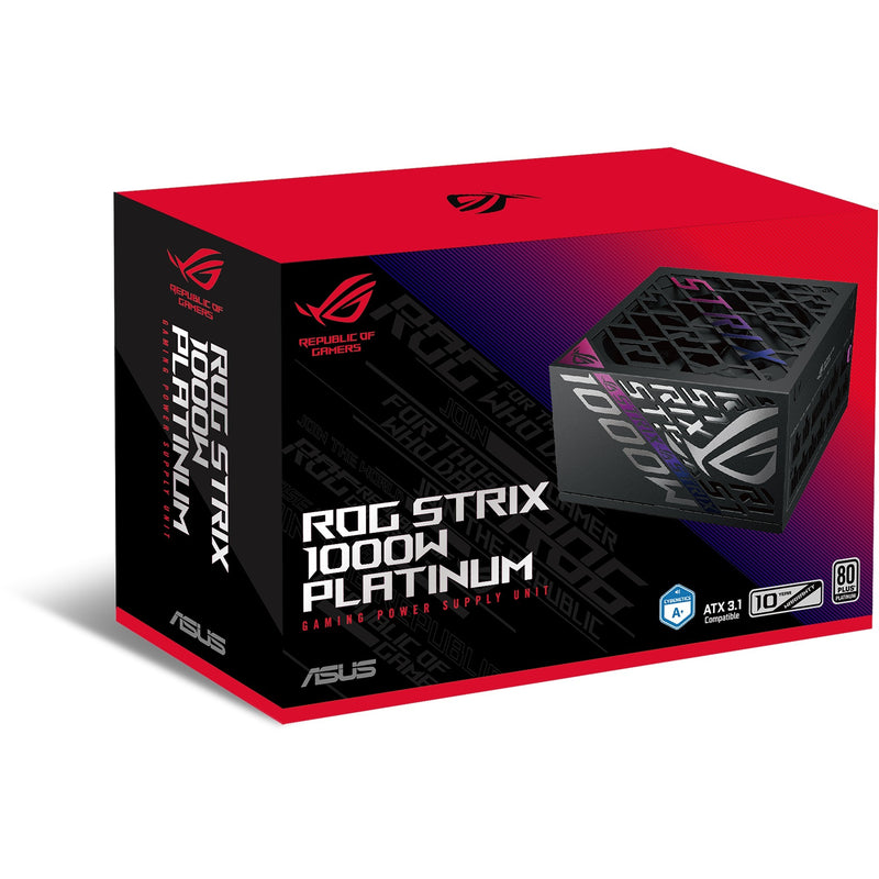 Afbeelding laden in galerijviewer, Asus rog strix platinum modulaire 1000 watt voeding (zwart, 1x 12v-2x6, 4x pcie)