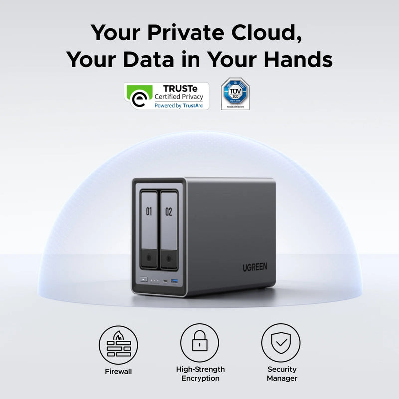 Afbeelding laden in galerijviewer, Ugreen nasync dxp2800 (grijs, 2,5gbe, hdmi, usb-c)