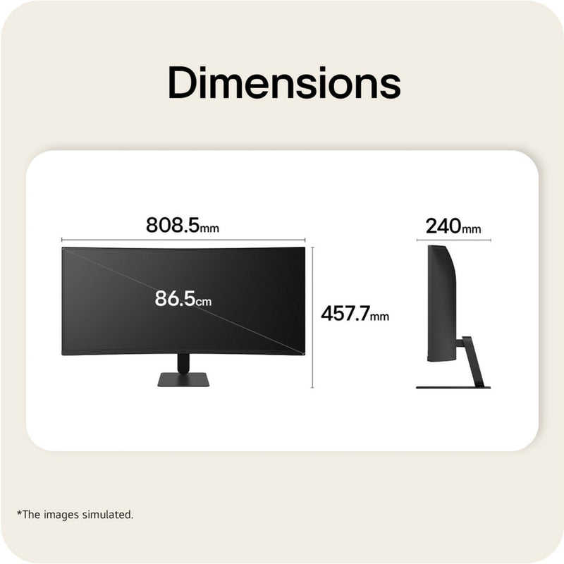 Afbeelding laden in galerijviewer, Lg ultrawide 34u601b-b 34 curved monitor (zwart, hdmi, displayport, amd freesync, 120 hz)