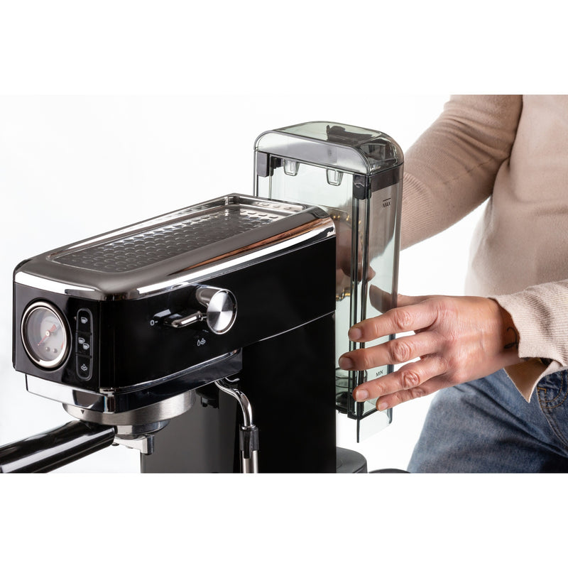 Afbeelding laden in galerijviewer, Ariete moderna espresso slim 1381 12 espressomachine (zwart)