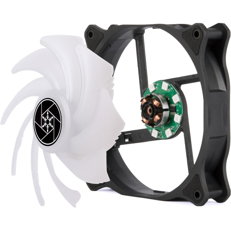 Afbeelding laden in galerijviewer, Silverstone air blazer 120r rgb case fan (zwart, 120 x 25 x 120 mm, pwm)