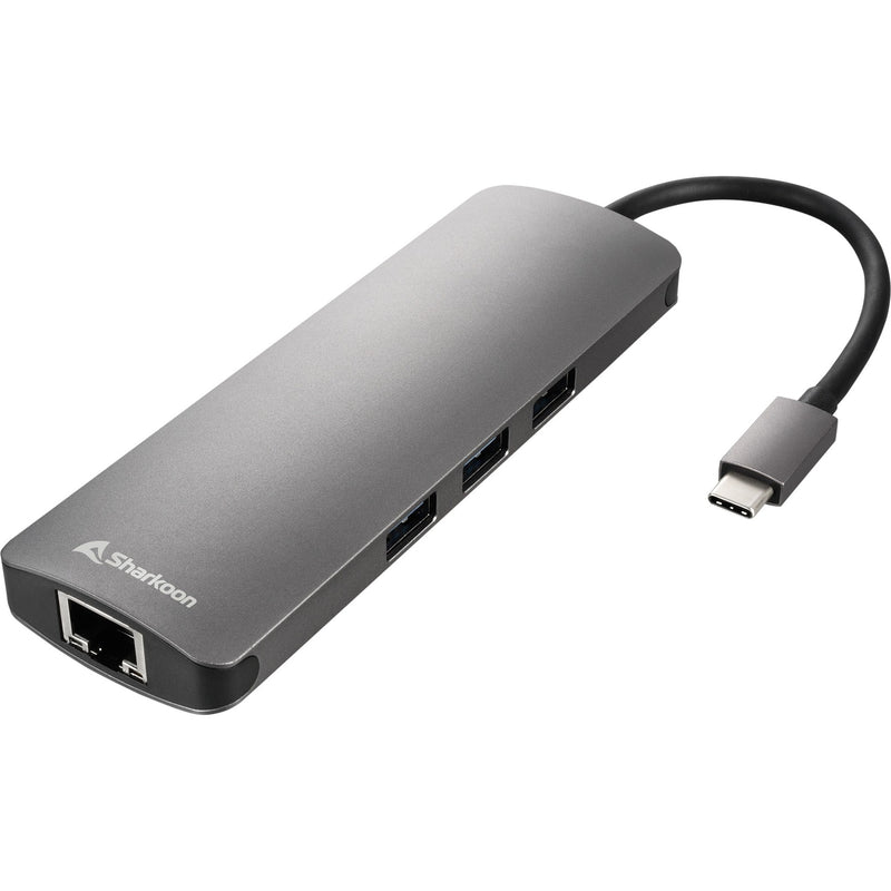 Afbeelding laden in galerijviewer, Sharkoon usb 3.0 type c combo adapter dockingstation (donkergrijs)