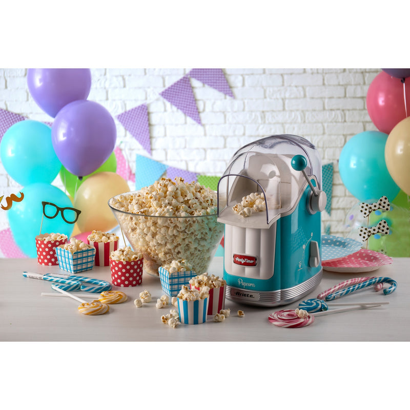 Afbeelding laden in galerijviewer, Ariete party time pop corn maker 2958 01 popcornmaker (lichtblauw)