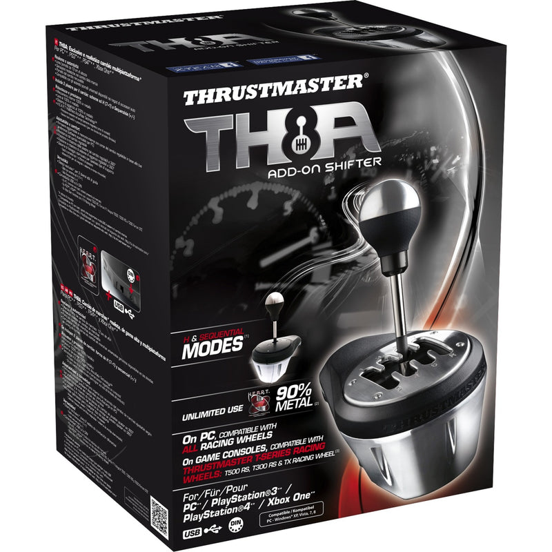 Afbeelding laden in galerijviewer, Thrustmaster th8a add-on gaming shifter (zwart zilver, pc, ps5, ps4, xbox series x|s, xbox one)