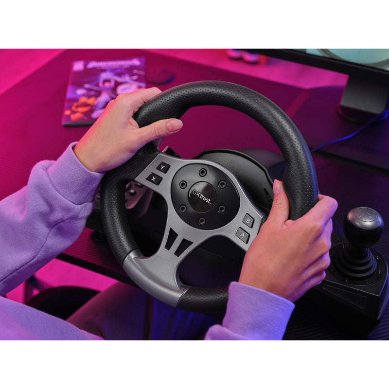 Afbeelding laden in galerijviewer, Trust gxt 289 movi racestuur stuur (zwart, pc, xbox series x s, switch, playstation 4)