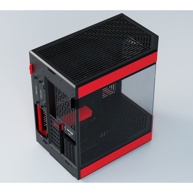 Afbeelding laden in galerijviewer, Hyte y60 midi tower behuizing (rood zwart | 3x usb-a | tempered glass)