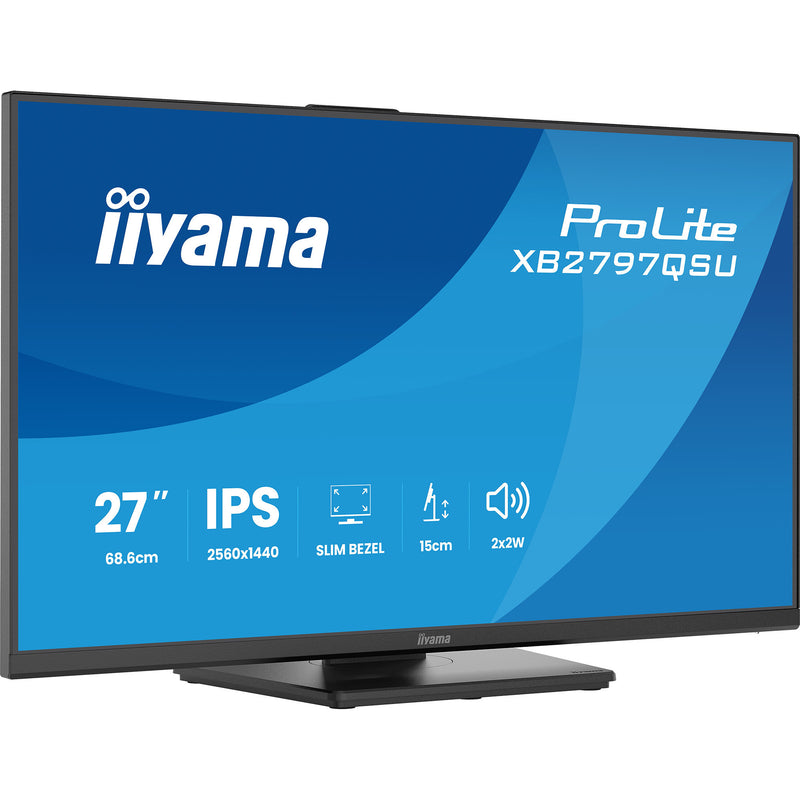 Afbeelding laden in galerijviewer, Iiyama prolite xb2797qsu-b1 27 monitor (zwart (mat), hdmi, displayport, usb, audio)