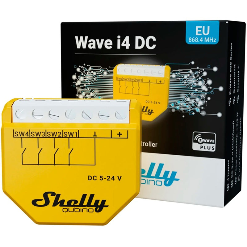 Afbeelding laden in galerijviewer, Shelly qubino wave i4 dc schakelaar (geel)