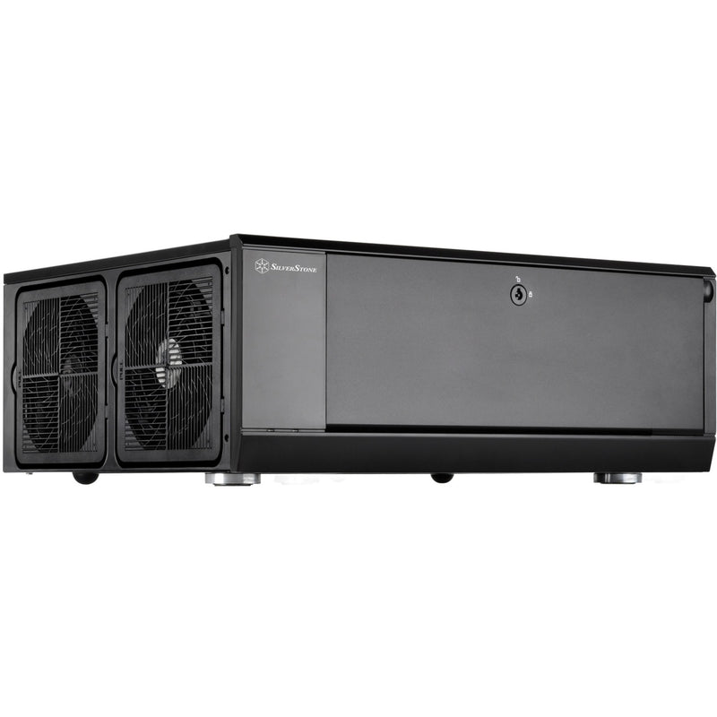 Afbeelding laden in galerijviewer, Silverstone sst-gd10b htpc behuizing (zwart | 2x usb-a)