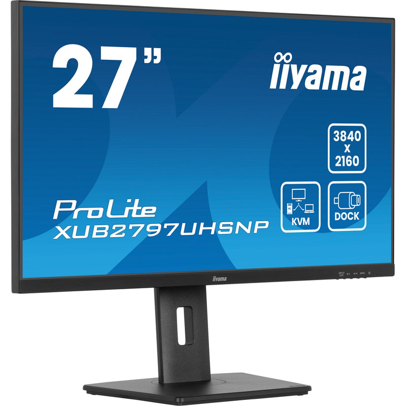 Afbeelding laden in galerijviewer, Iiyama prolite xub2797uhsnp-b1 27 4k uhd monitor (zwart, hdmi, displayport, 4x usb-a, usb-c, rj-45)