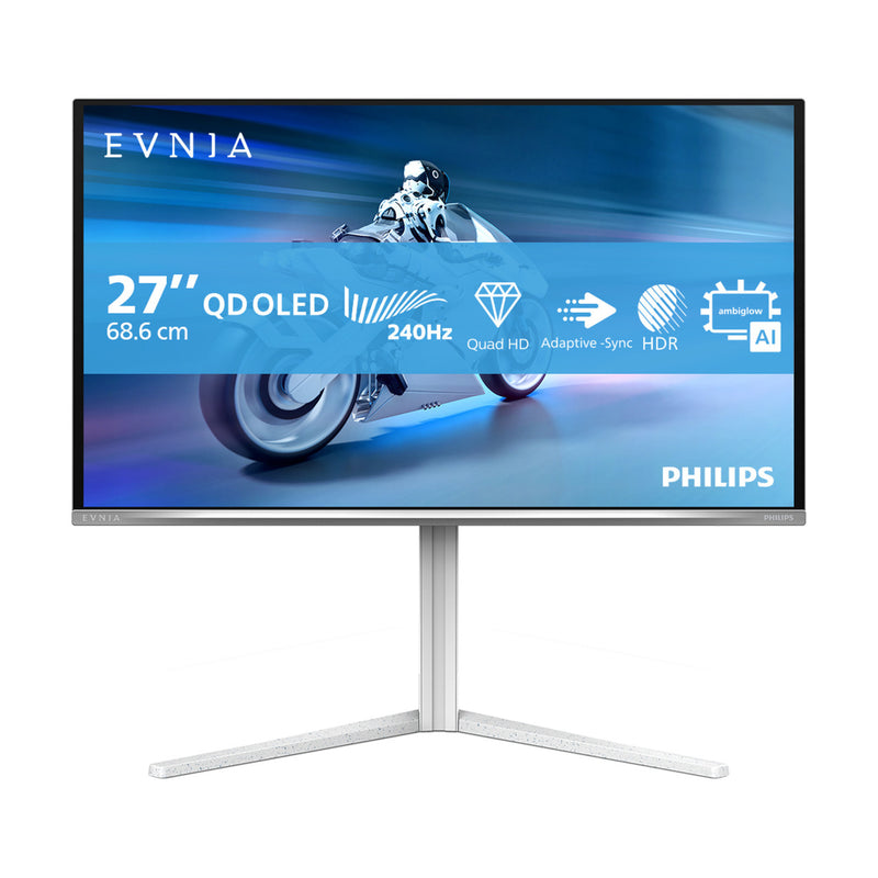 Afbeelding laden in galerijviewer, Philips evnia 6000 27m2n6501l 00 26.5 gaming monitor (wit, 2x hdmi, displayport, 2x usb-a, usb-b, 240 hz)