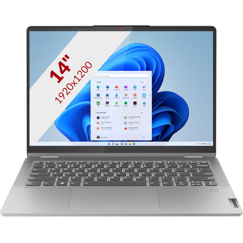 Afbeelding laden in galerijviewer, Lenovo ideapad flex 5 14abr8 (82xx00grmh) 14 2-in-1 laptop (grijs | r5 5625u | radeon graphics | 16 gb | 512 gb ssd | touch)